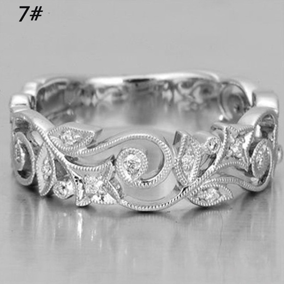 925 Sterling Silver White Topaz Ring - Picture 6 of 8